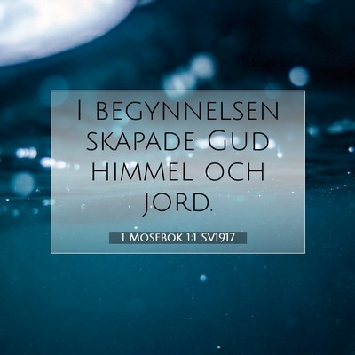 1 Mosebok 1:1 SV1917 Bild av bibelvers