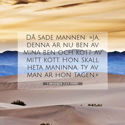 1 Mosebok 2:23 Bibelvers Förklarad