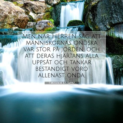 1 Mosebok 6:5 SV1917 Bild av bibelvers