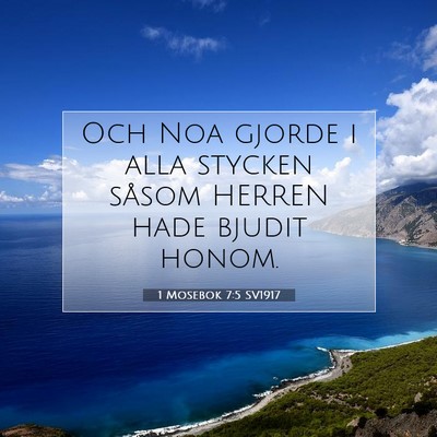 1 Mosebok 7:5 Bibelvers Förklarad