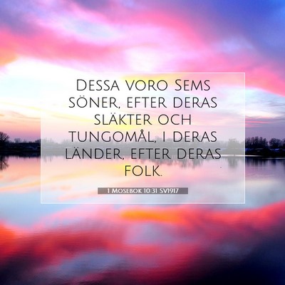 1 Mosebok 10:31 Bibelvers Förklarad
