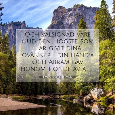1 Mosebok 14:20 SV1917 Bild av bibelvers
