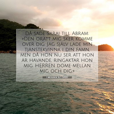 1 Mosebok 16:5 SV1917 Bild av bibelvers