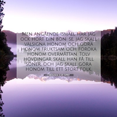 1 Mosebok 17:20 SV1917 Bild av bibelvers