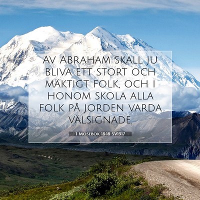 1 Mosebok 18:18 SV1917 Bild av bibelvers
