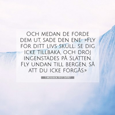 1 Mosebok 19:17 SV1917 Bild av bibelvers