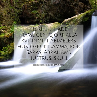 1 Mosebok 20:18 SV1917 Bild av bibelvers