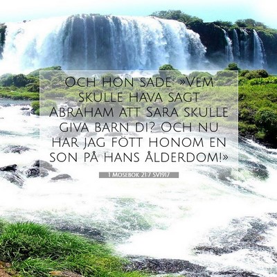 1 Mosebok 21:7 SV1917 Bild av bibelvers