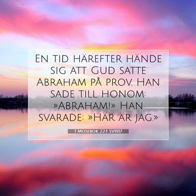 1 Mosebok 22:1 SV1917 Bild av bibelvers