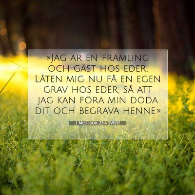 1 Mosebok 23:4 Bibelvers Förklarad