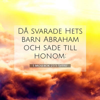 1 Mosebok 23:5 Bibelvers Förklarad