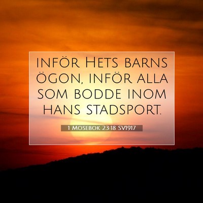1 Mosebok 23:18 SV1917 Bild av bibelvers