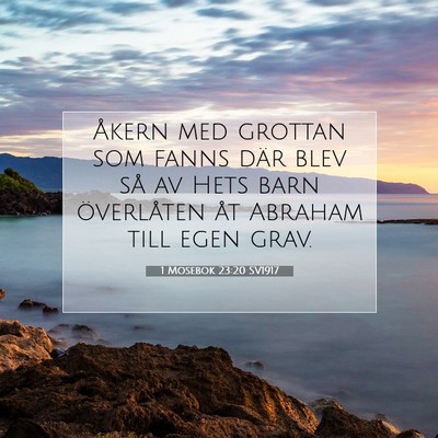 1 Mosebok 23:20 Bibelvers Förklarad
