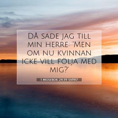 1 Mosebok 24:39 Bibelvers Förklarad