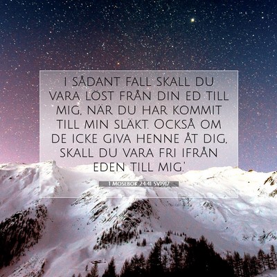 1 Mosebok 24:41 SV1917 Bild av bibelvers