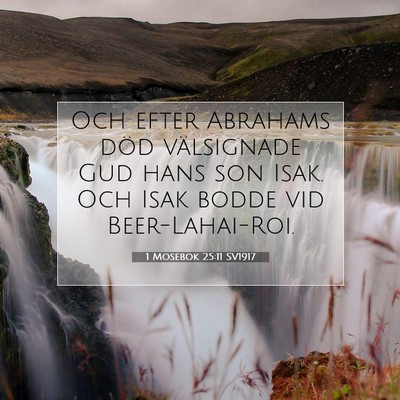 1 Mosebok 25:11 SV1917 Bild av bibelvers