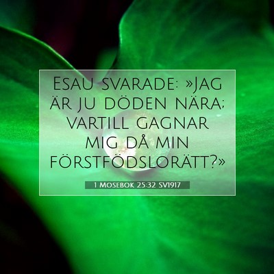 1 Mosebok 25:32 SV1917 Bild av bibelvers