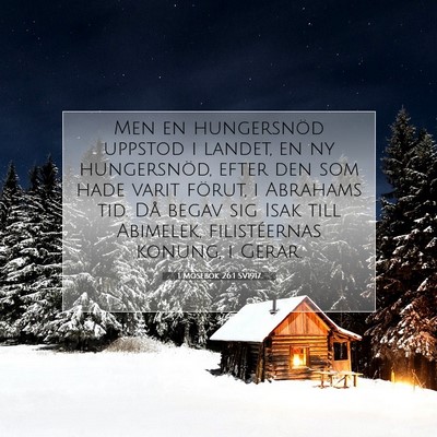 1 Mosebok 26:1 SV1917 Bild av bibelvers