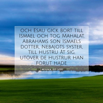1 Mosebok 28:9 Bibelvers Förklarad