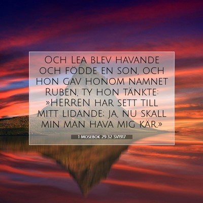 1 Mosebok 29:32 SV1917 Bild av bibelvers