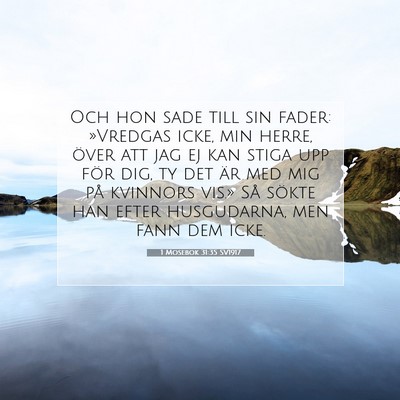 1 Mosebok 31:35 Bibelvers Förklarad