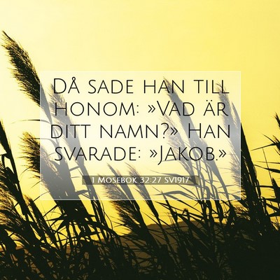 1 Mosebok 32:27 SV1917 Bild av bibelvers