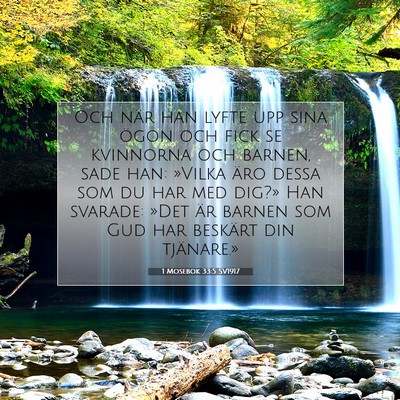1 Mosebok 33:5 SV1917 Bild av bibelvers