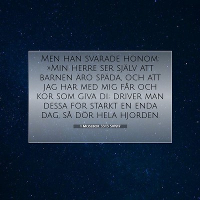 1 Mosebok 33:13 Bibelvers Förklarad
