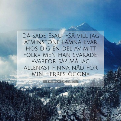 1 Mosebok 33:15 SV1917 Bild av bibelvers