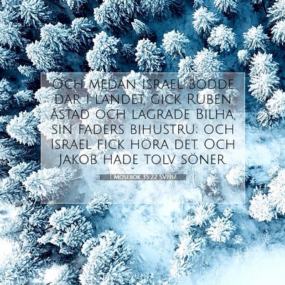 1 Mosebok 35:22 SV1917 Bild av bibelvers