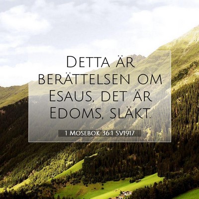 1 Mosebok 36:1 Bibelvers Förklarad