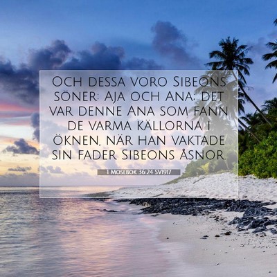 1 Mosebok 36:24 Bibelvers Förklarad