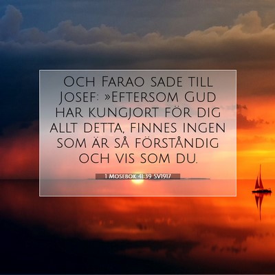 1 Mosebok 41:39 Bibelvers Förklarad