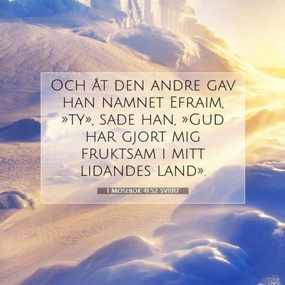 1 Mosebok 41:52 Bibelvers Förklarad