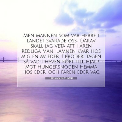 1 Mosebok 42:33 Bibelvers Förklarad