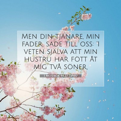 1 Mosebok 44:27 Bibelvers Förklarad
