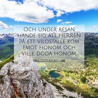 2 Mosebok 4:24 SV1917 Bild av bibelvers