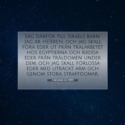 2 Mosebok 6:6 SV1917 Bild av bibelvers