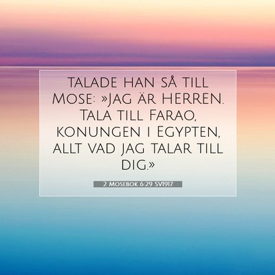 2 Mosebok 6:29 Bibelvers Förklarad