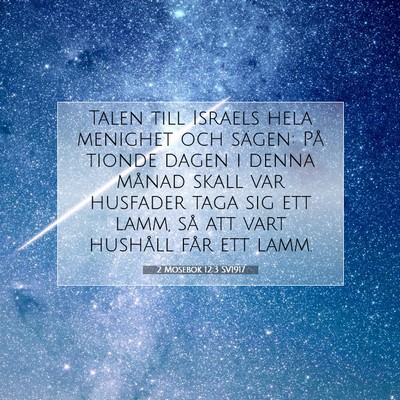 2 Mosebok 12:3 SV1917 Bild av bibelvers