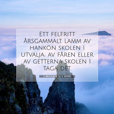 2 Mosebok 12:5 SV1917 Bild av bibelvers