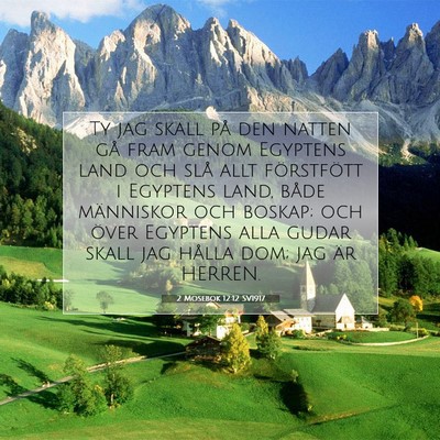 2 Mosebok 12:12 SV1917 Bild av bibelvers