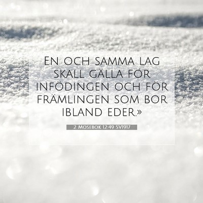 2 Mosebok 12:49 Bibelvers Förklarad