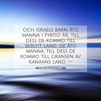 2 Mosebok 16:35 Bibelvers Förklarad