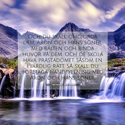 2 Mosebok 29:9 SV1917 Bild av bibelvers