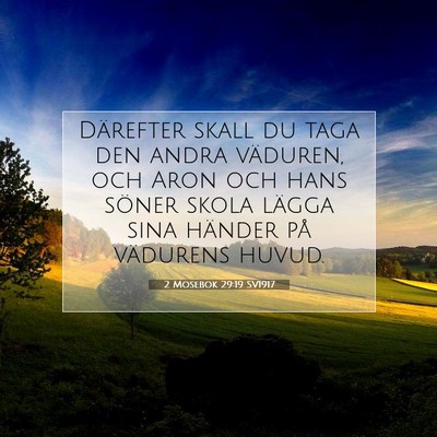 2 Mosebok 29:19 SV1917 Bild av bibelvers