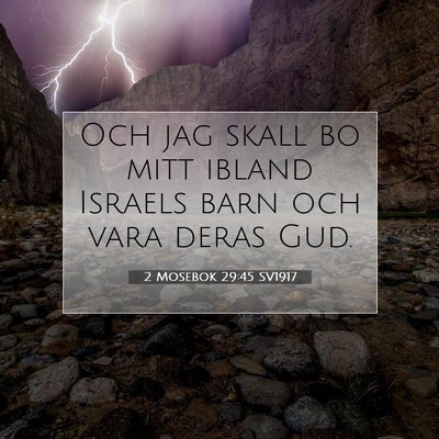 2 Mosebok 29:45 SV1917 Bild av bibelvers