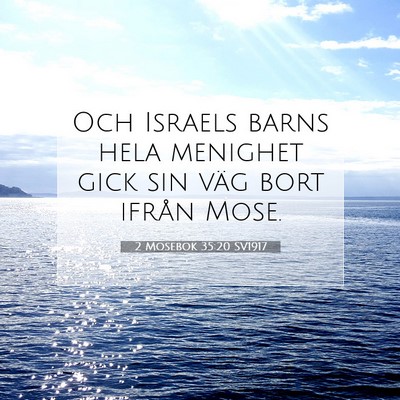 2 Mosebok 35:20 SV1917 Bild av bibelvers