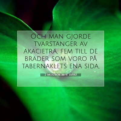 2 Mosebok 36:31 Bibelvers Förklarad