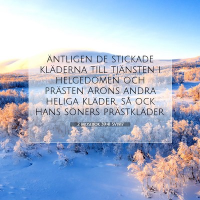 2 Mosebok 39:41 SV1917 Bild av bibelvers